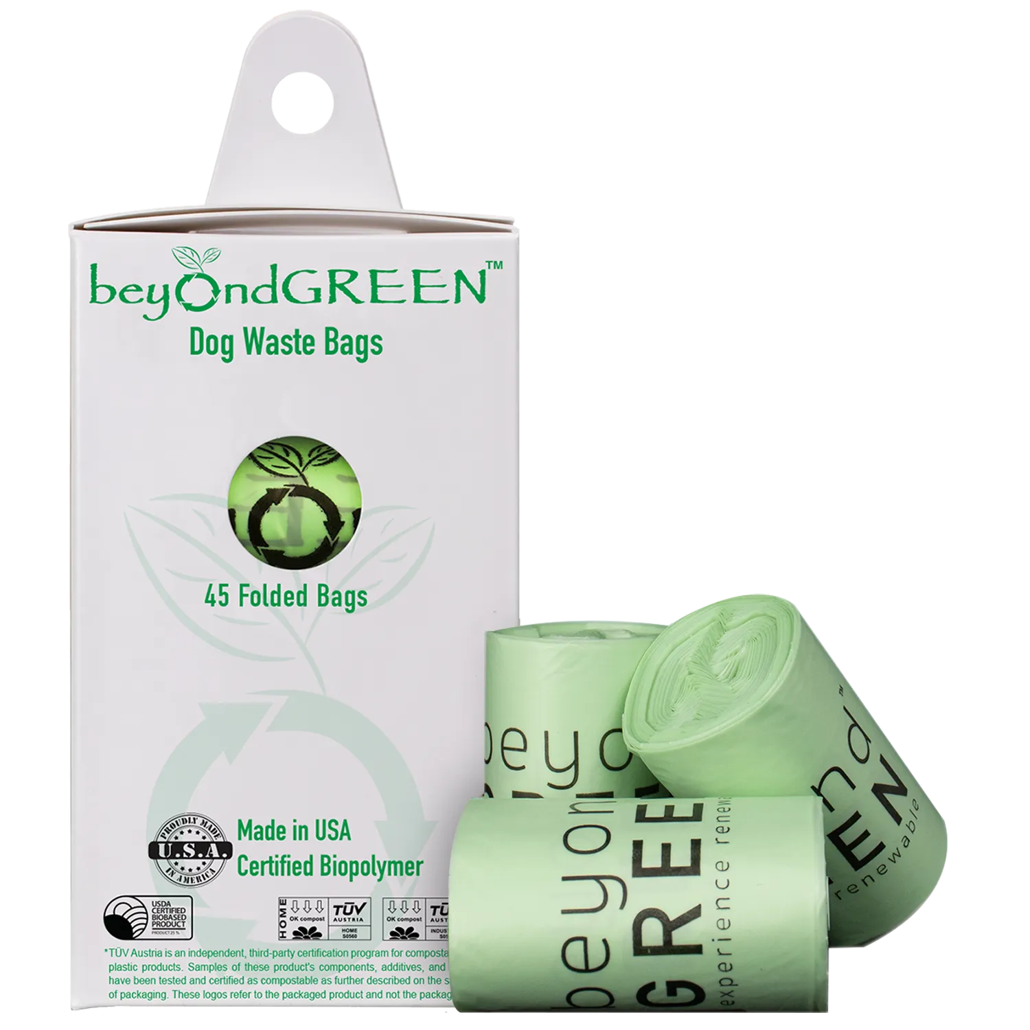 Plant-Based Dog Poop Bags for Leash Dispenser - 45 Bags