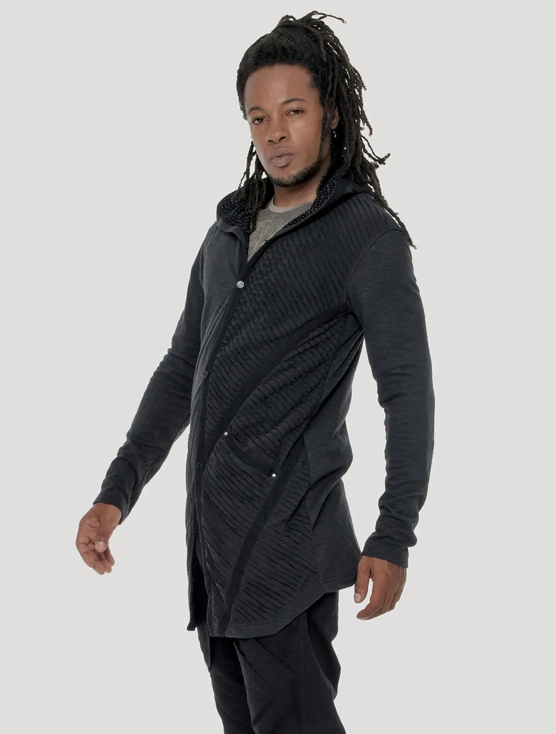 Plumped Hoodie Cardigan Light Coat