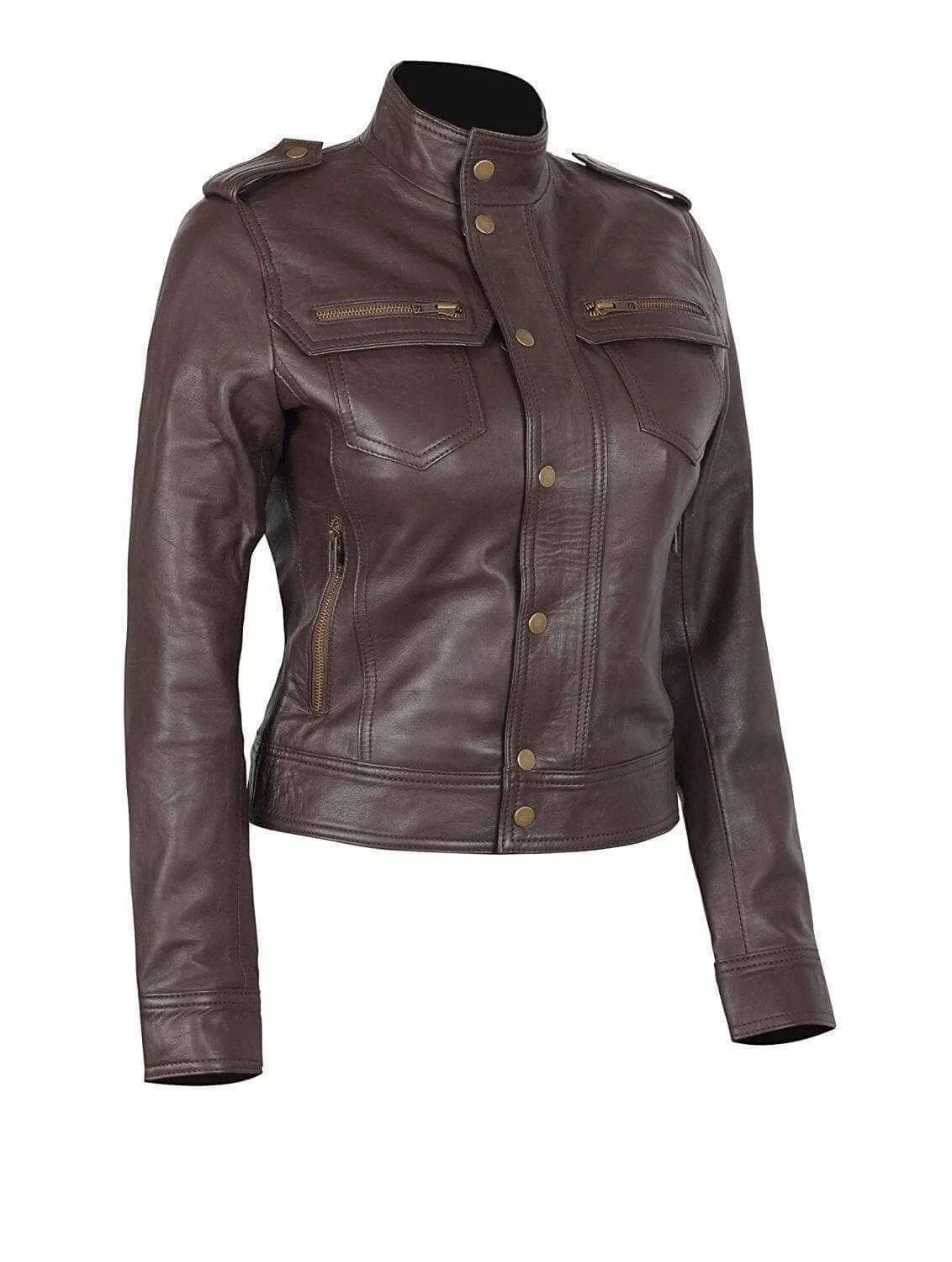 Rise of The Tomb Raider Lara Croft Women's Brown Leather Jacket