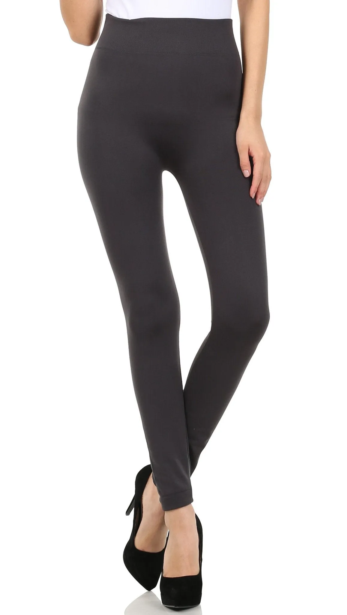 Sakkas Warm Soft Faux Fur Lined High Waist Leggings