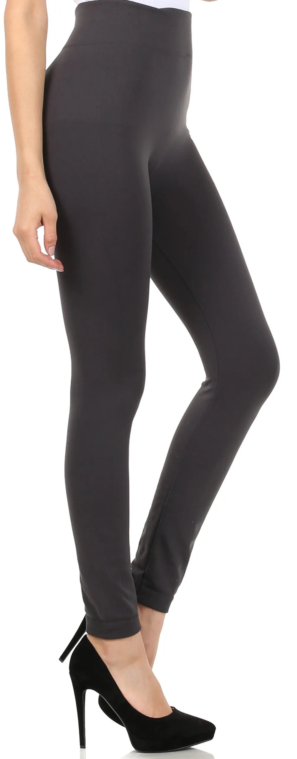 Sakkas Warm Soft Faux Fur Lined High Waist Leggings