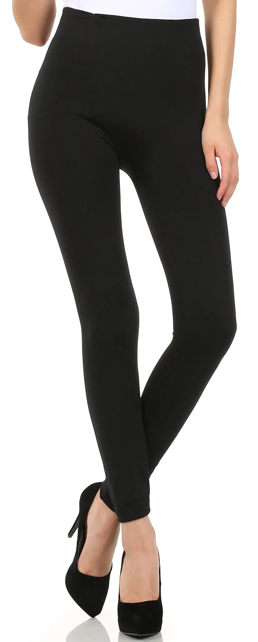 Sakkas Warm Soft Faux Fur Lined High Waist Leggings