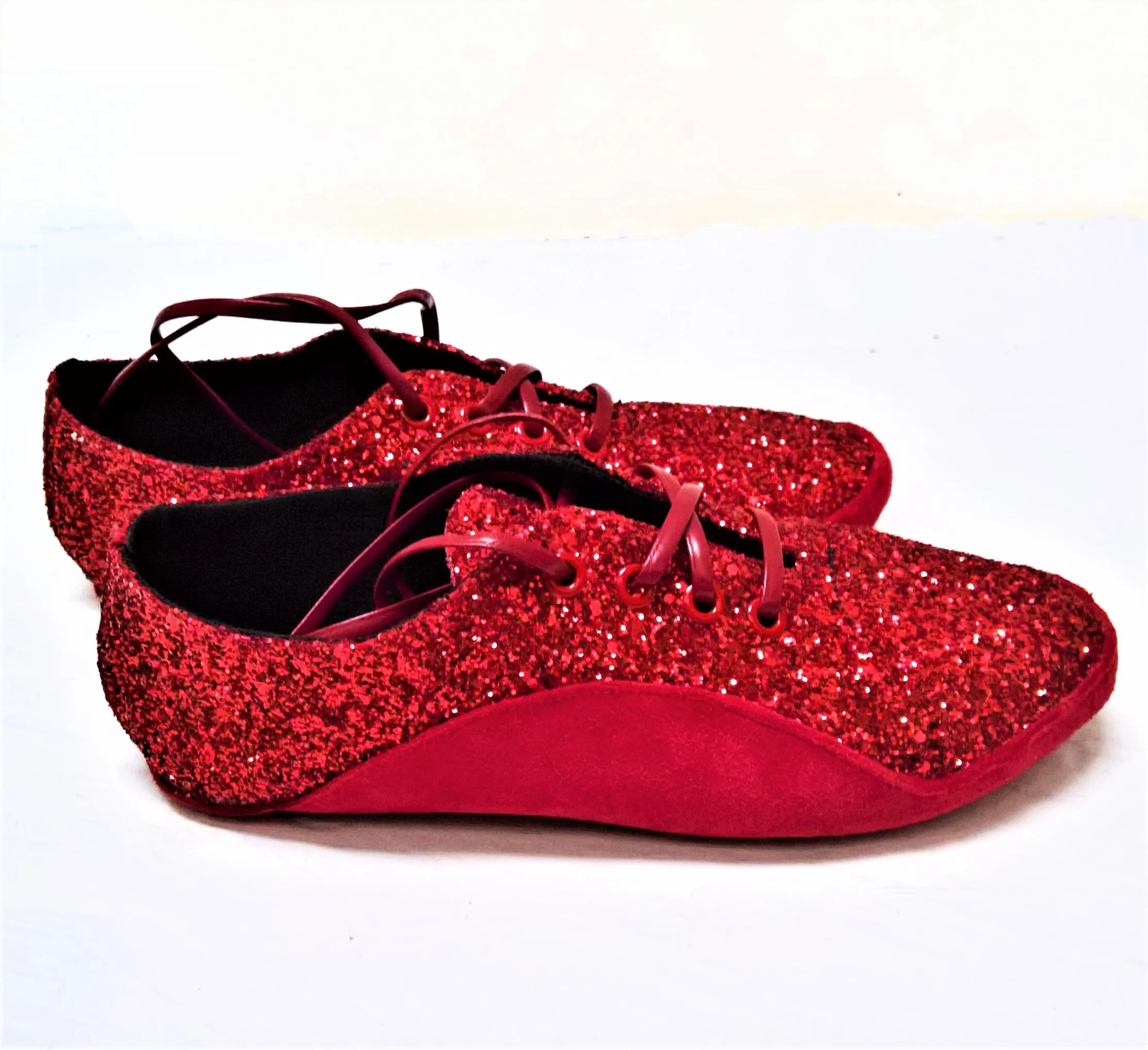 SAMPLE SALE - Red Glitter "Dorothy" Tightrope Shoes UK 4.5 /US 7