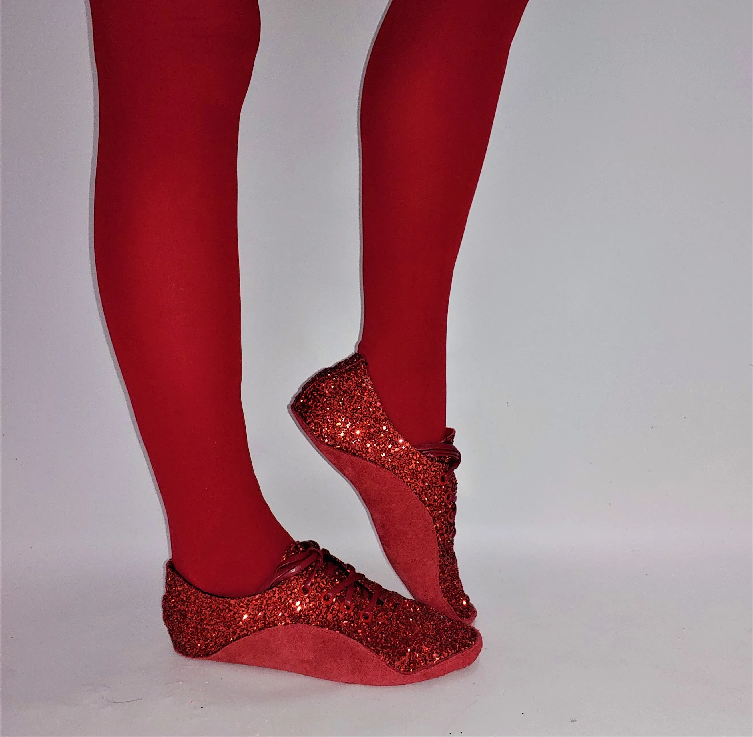 SAMPLE SALE - Red Glitter "Dorothy" Tightrope Shoes UK 4.5 /US 7