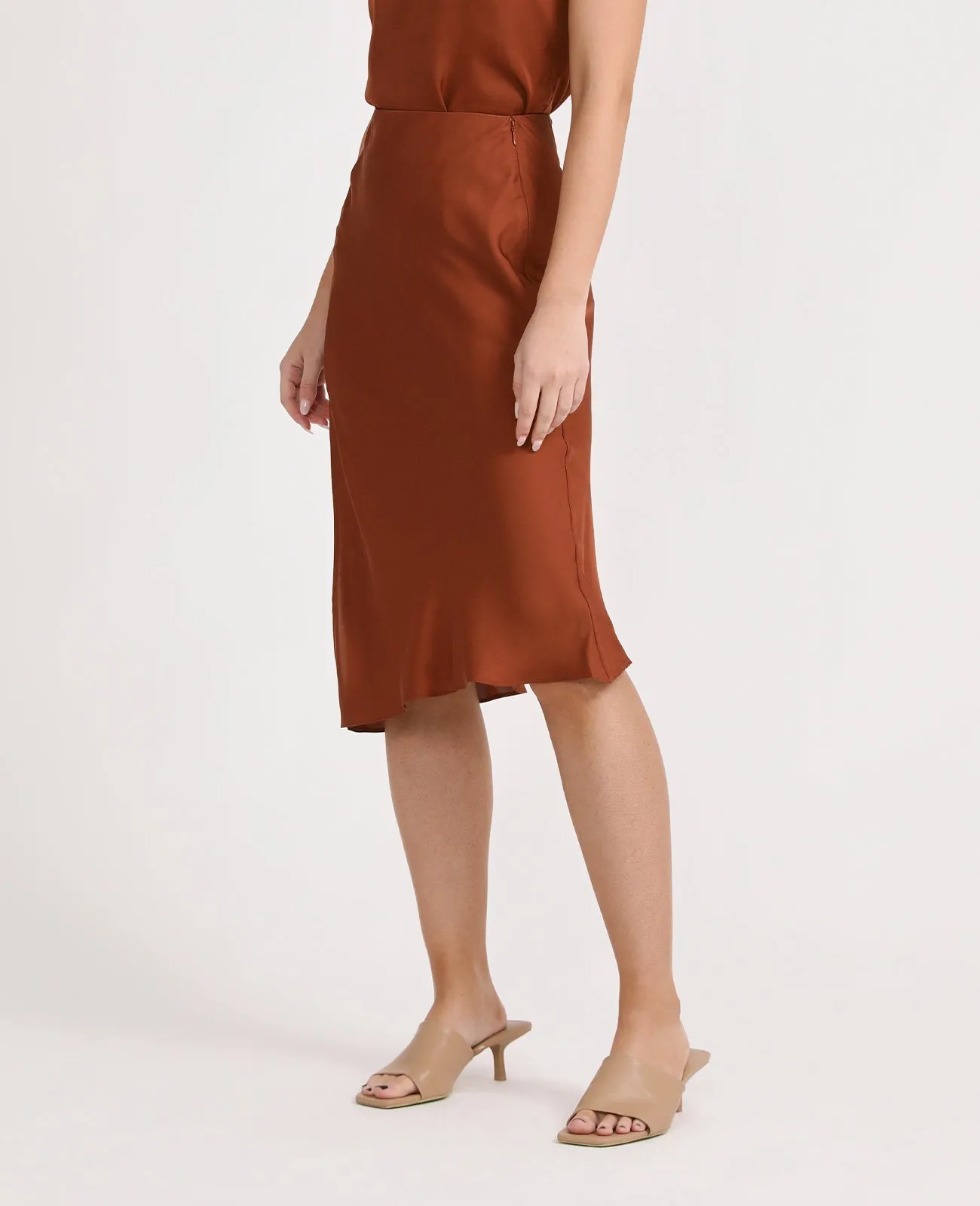 Silk Asymmetric Wrap Skirt