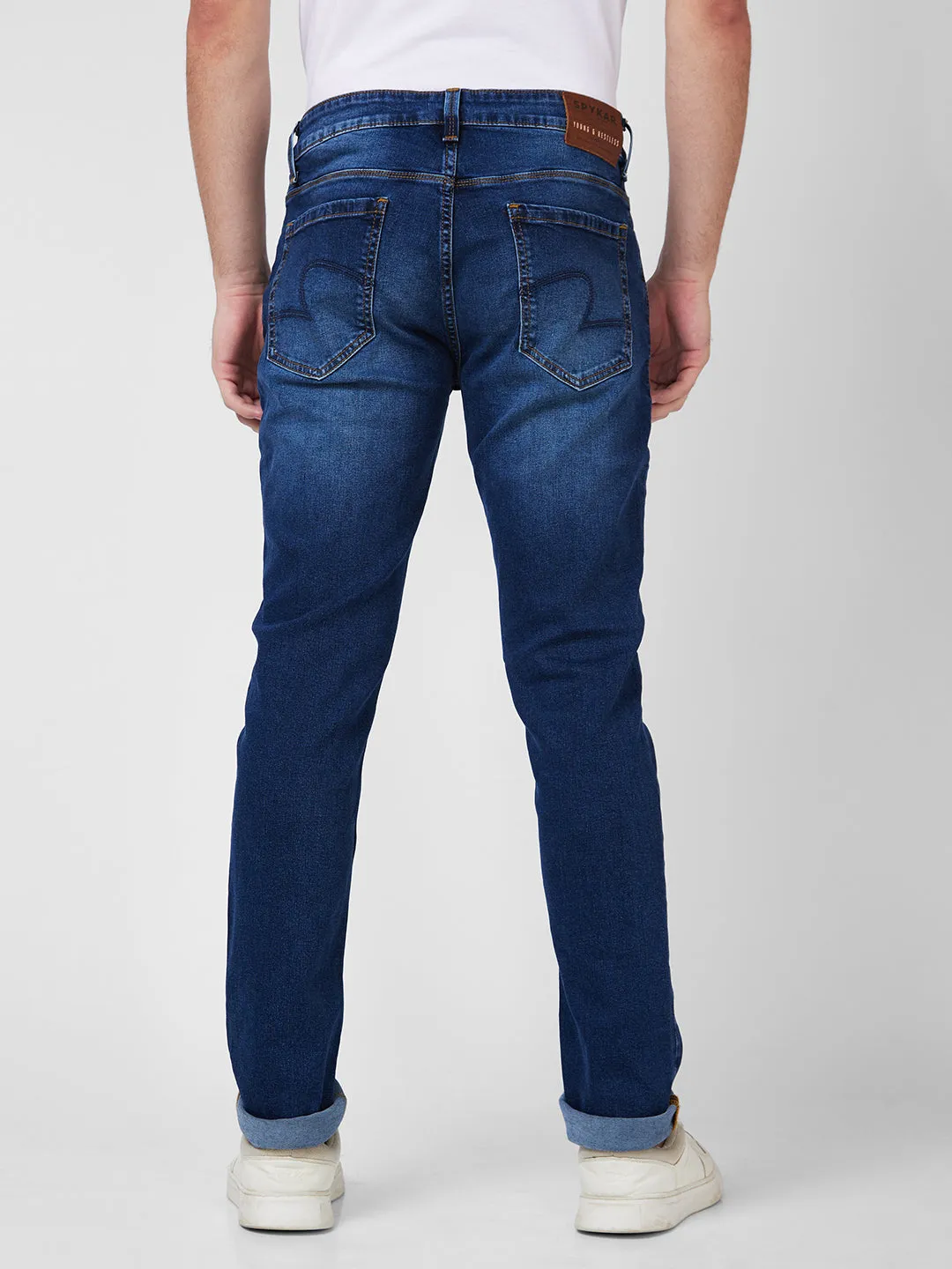 Spykar Low Rise Slim Fit Narrow Length Blue Jeans For Men