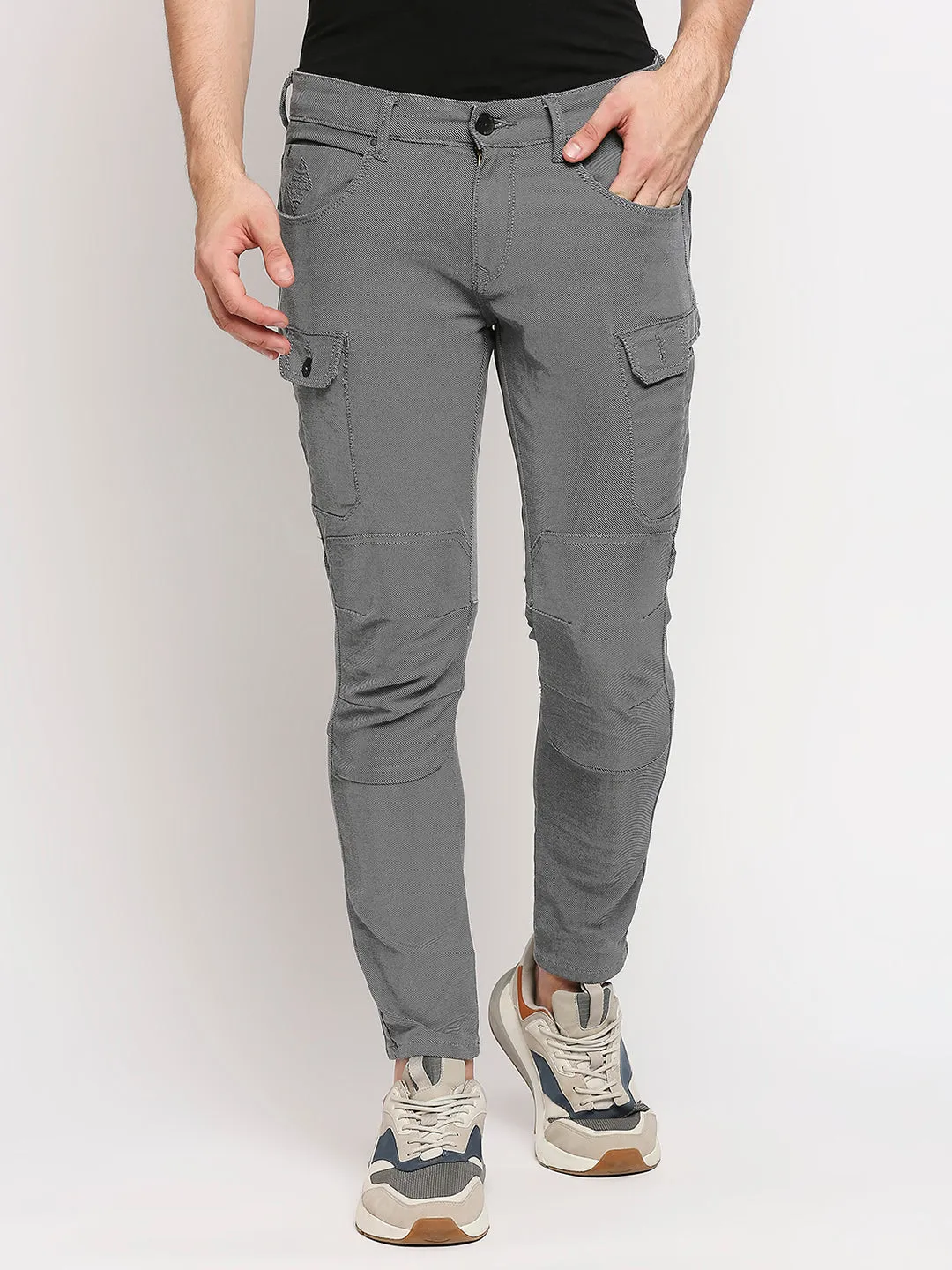 Spykar Men Grey Solid Slim Mid-Rise Jeans (Kano)