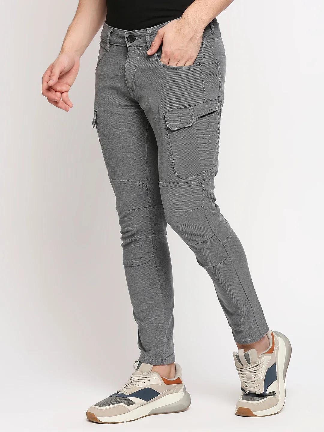 Spykar Men Grey Solid Slim Mid-Rise Jeans (Kano)