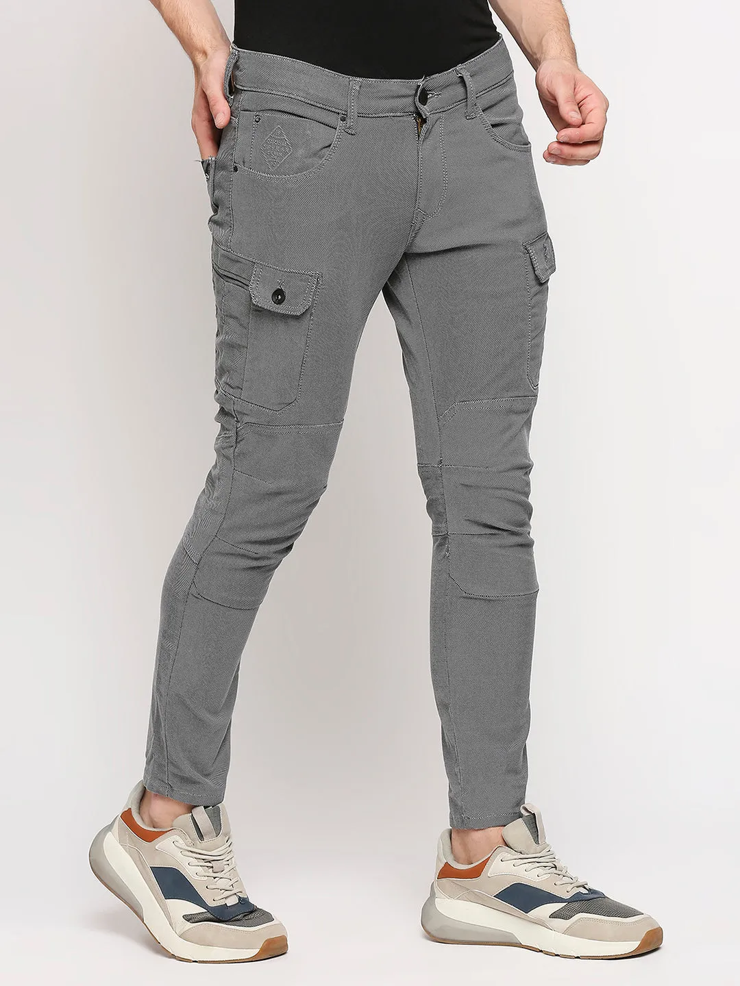 Spykar Men Grey Solid Slim Mid-Rise Jeans (Kano)