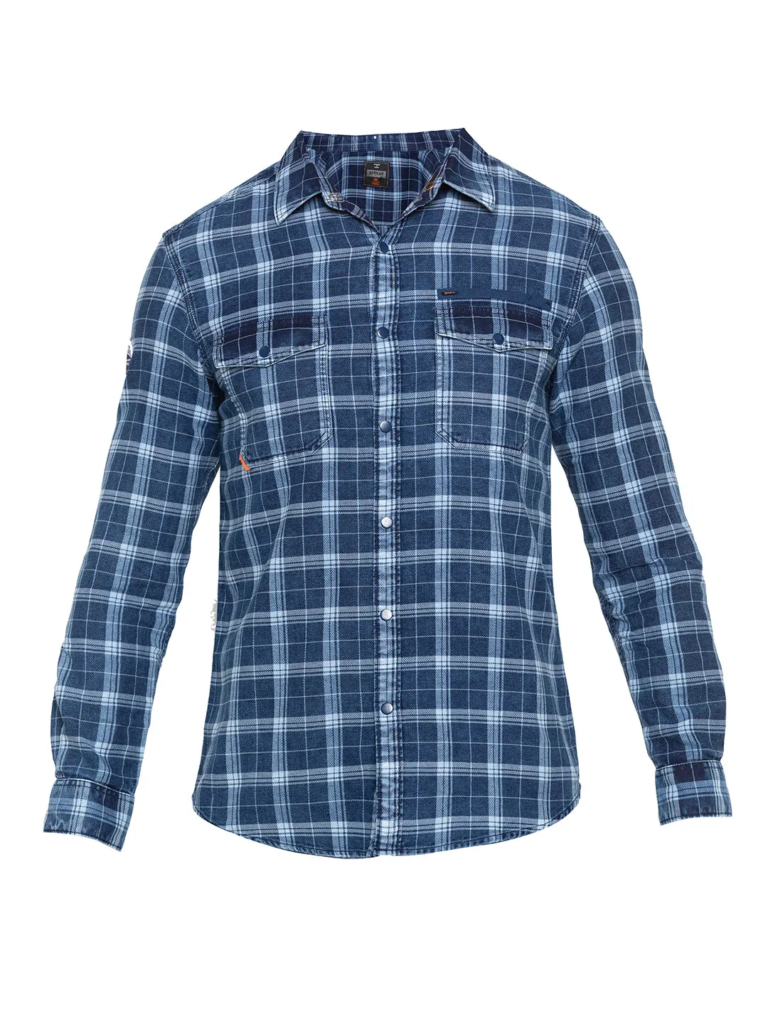 Spykar Men Indigo Cotton Slim Fit Shirt