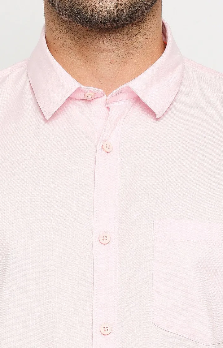 Spykar Men Pink Cotton Regular Fit Full Sleeve Casual Shirt