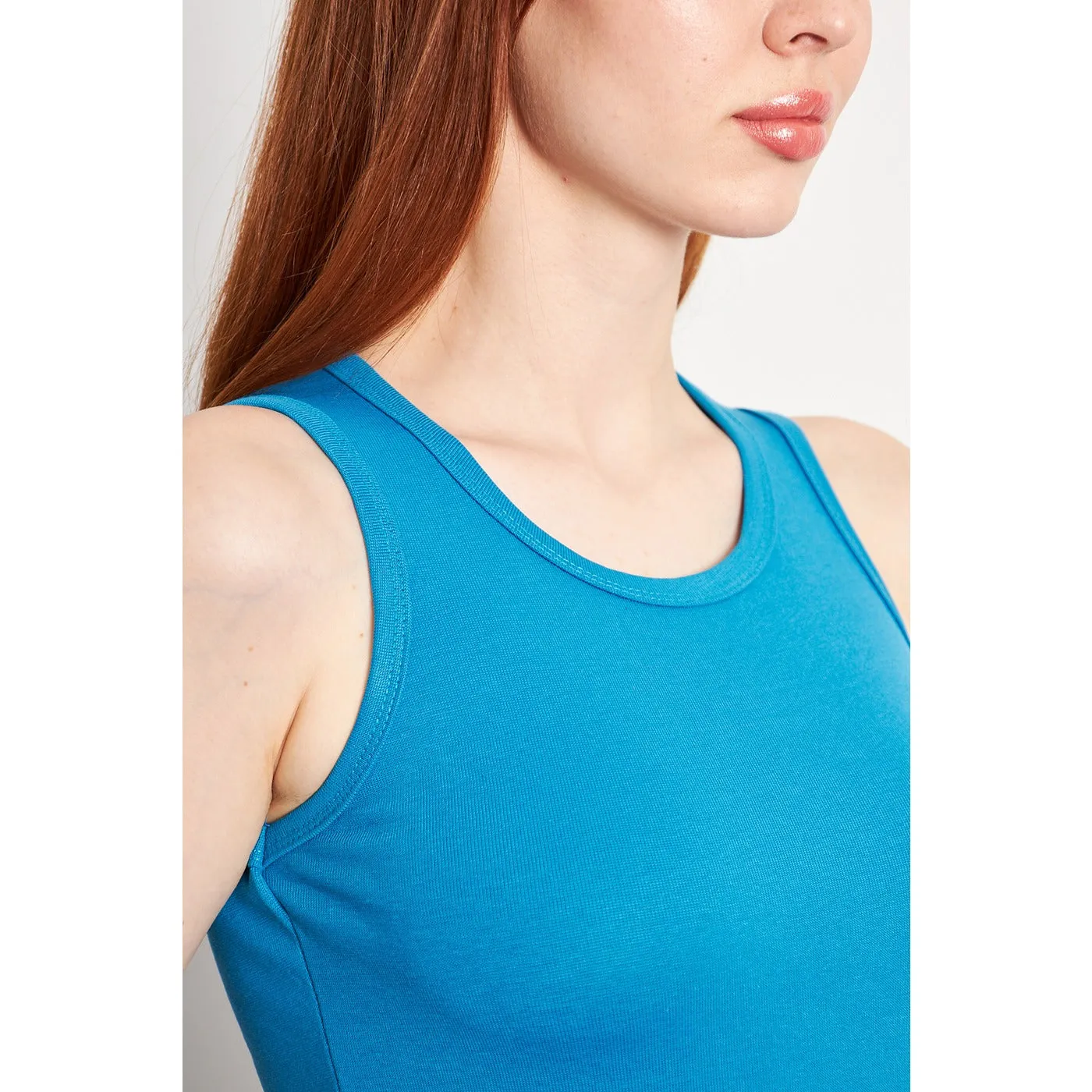 Teal Blue Basic Tank Top