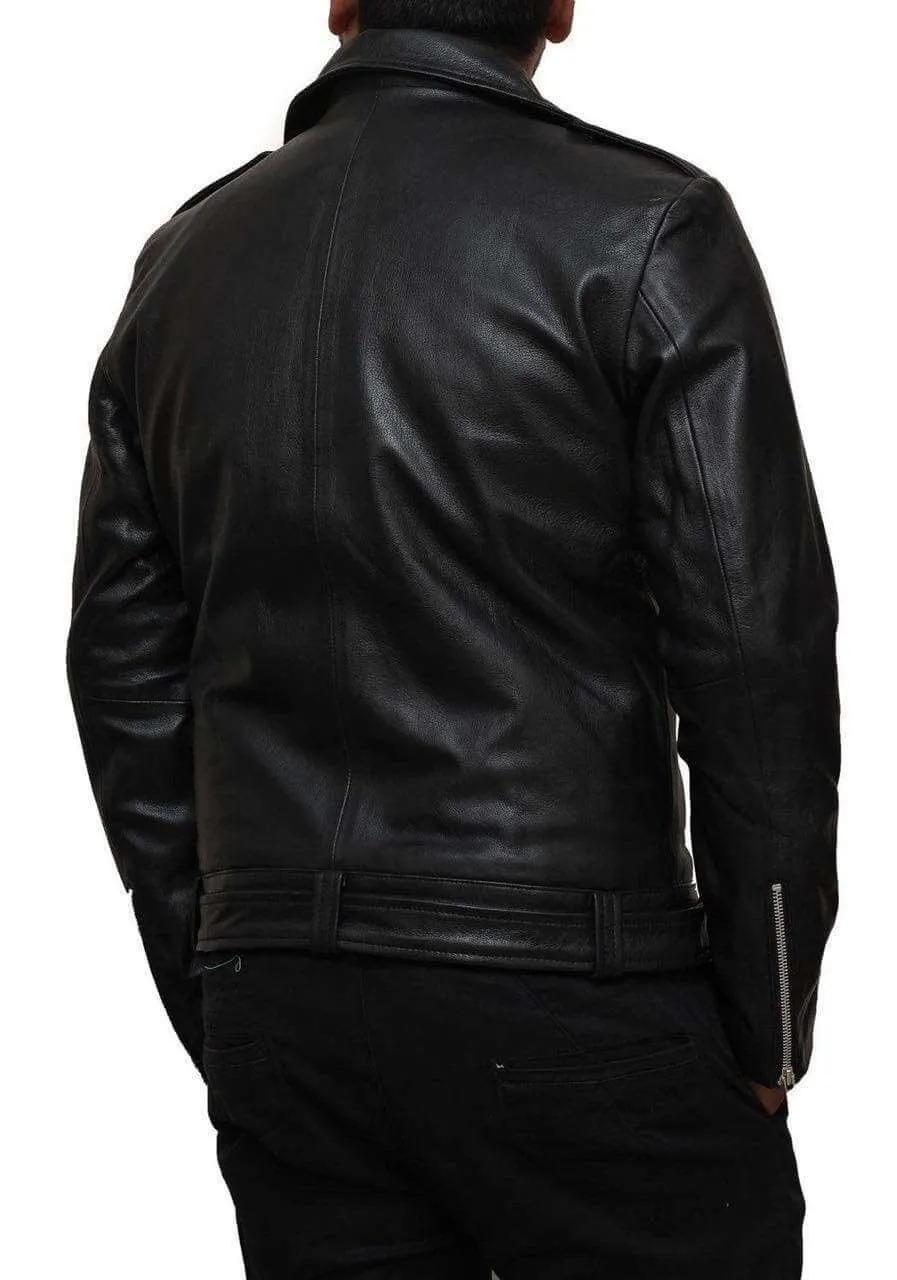 The Walking Dead Negan Jeffrey Dean Morgan Black Real Leather Jacket