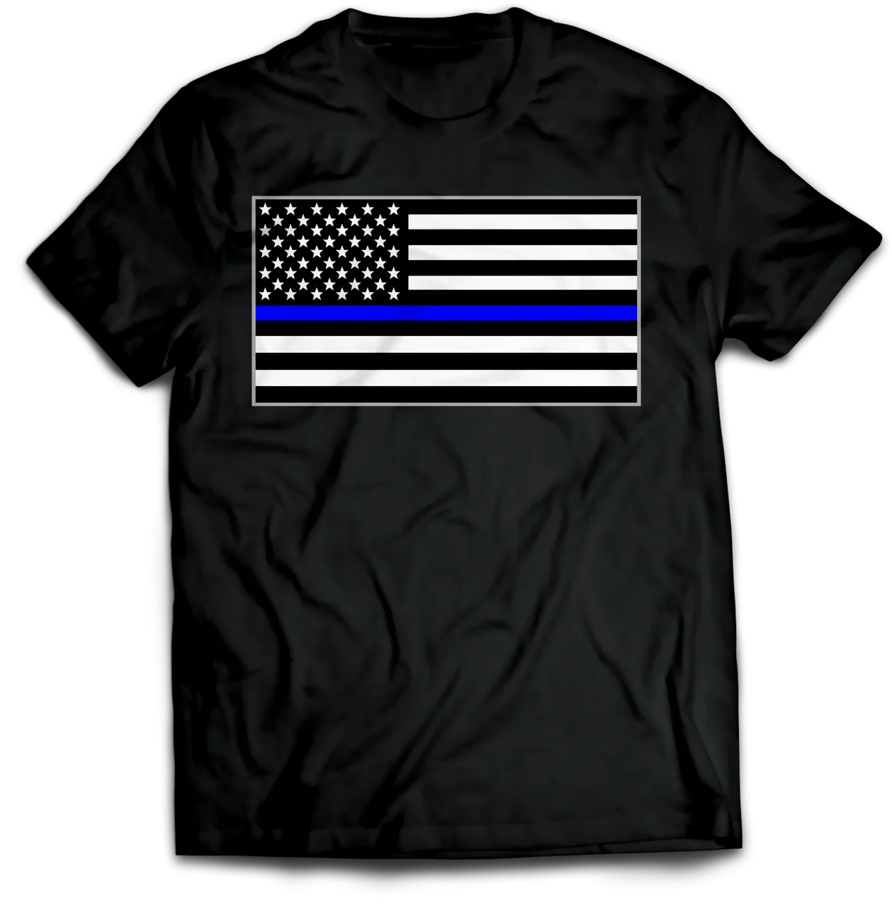 Thin Blue Line Police Flag Unisex T-Shirt