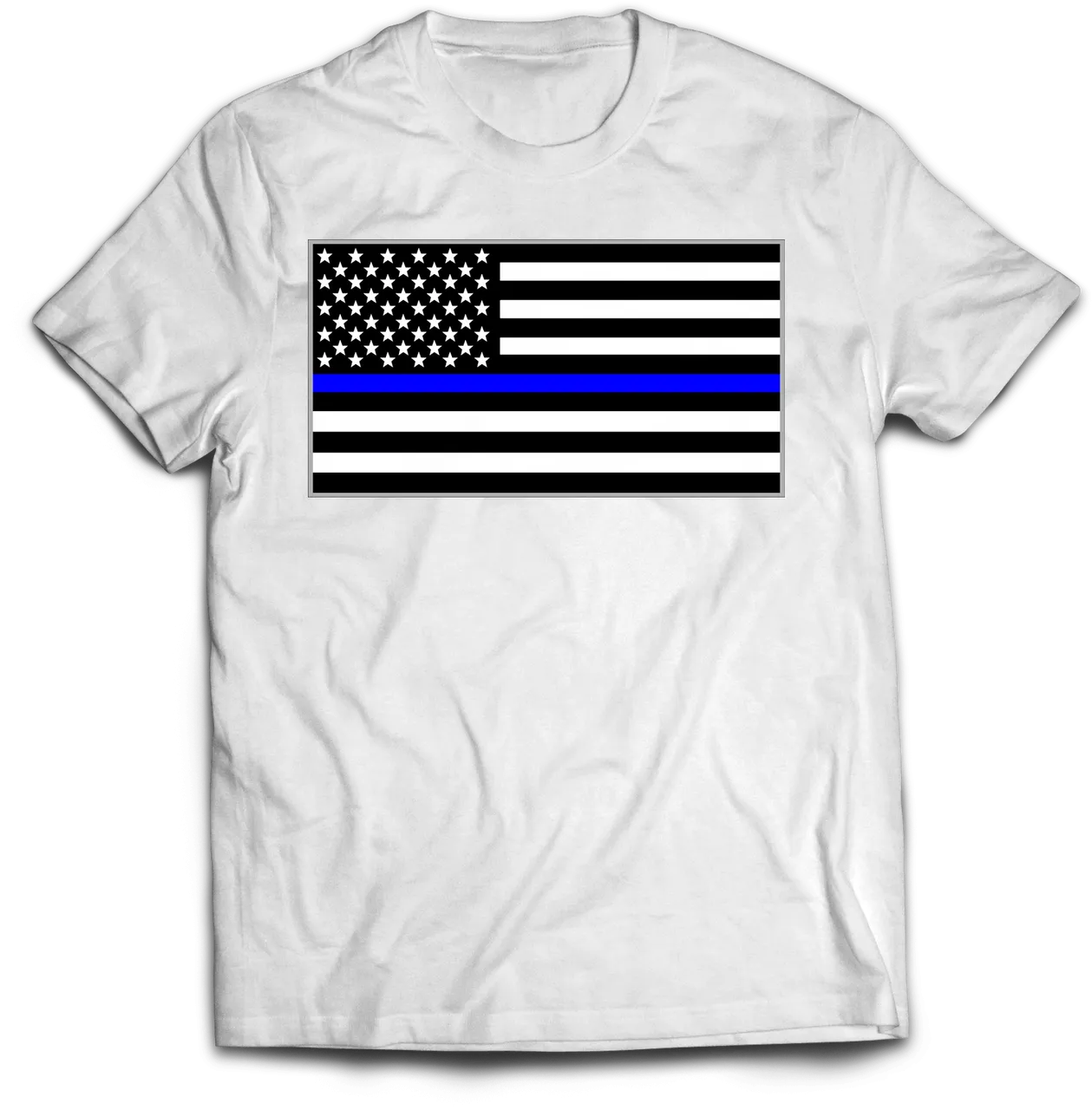 Thin Blue Line Police Flag Unisex T-Shirt