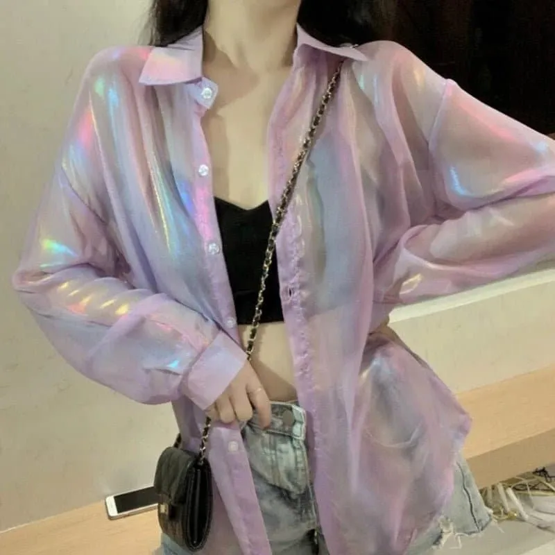 Transparent Blouse - Stylish and Trendy Women's Sheer Top for Endless Outfit Possibilities