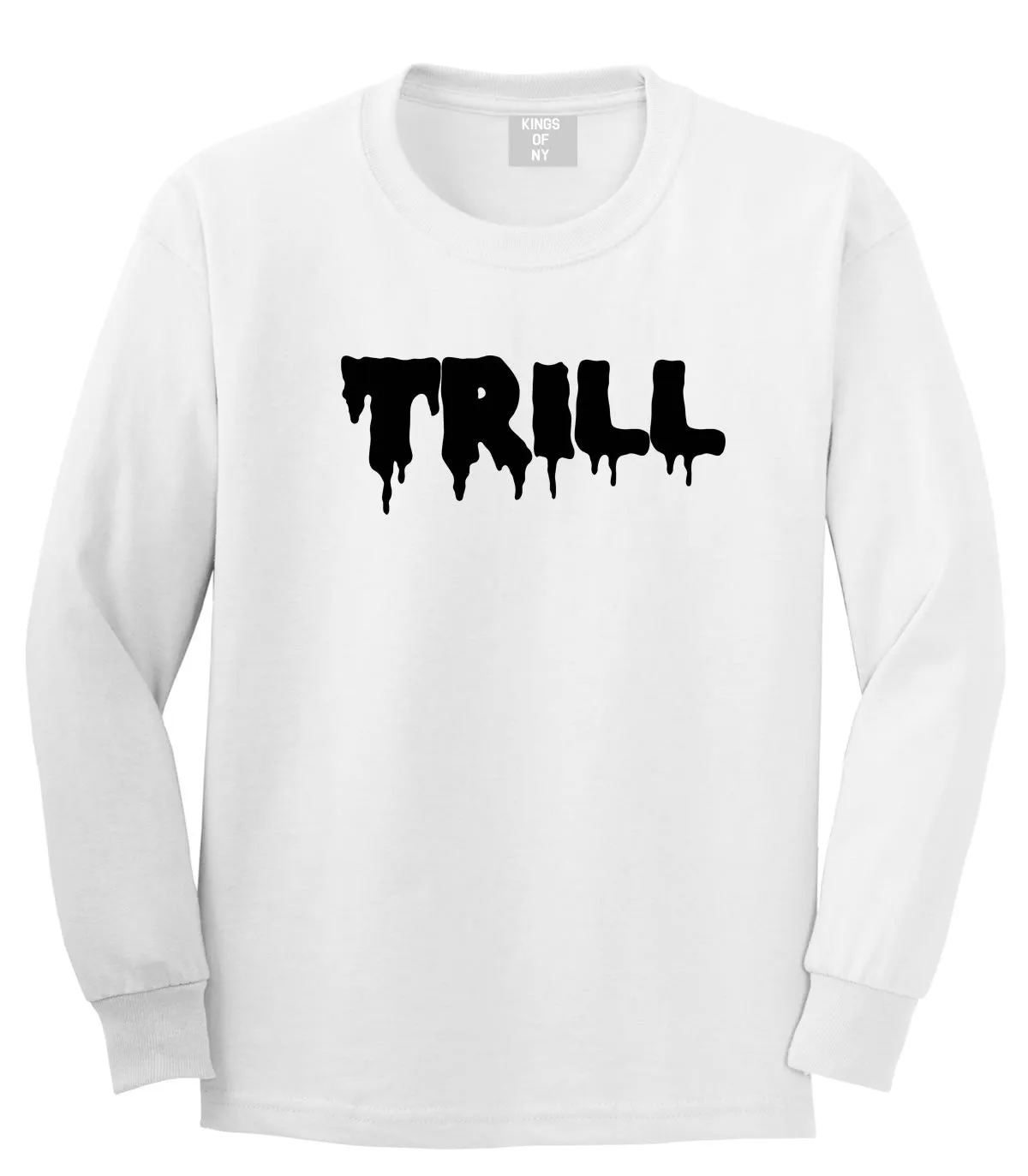 Trill Blood Drip Font Long Sleeve Boys Kids T-Shirt