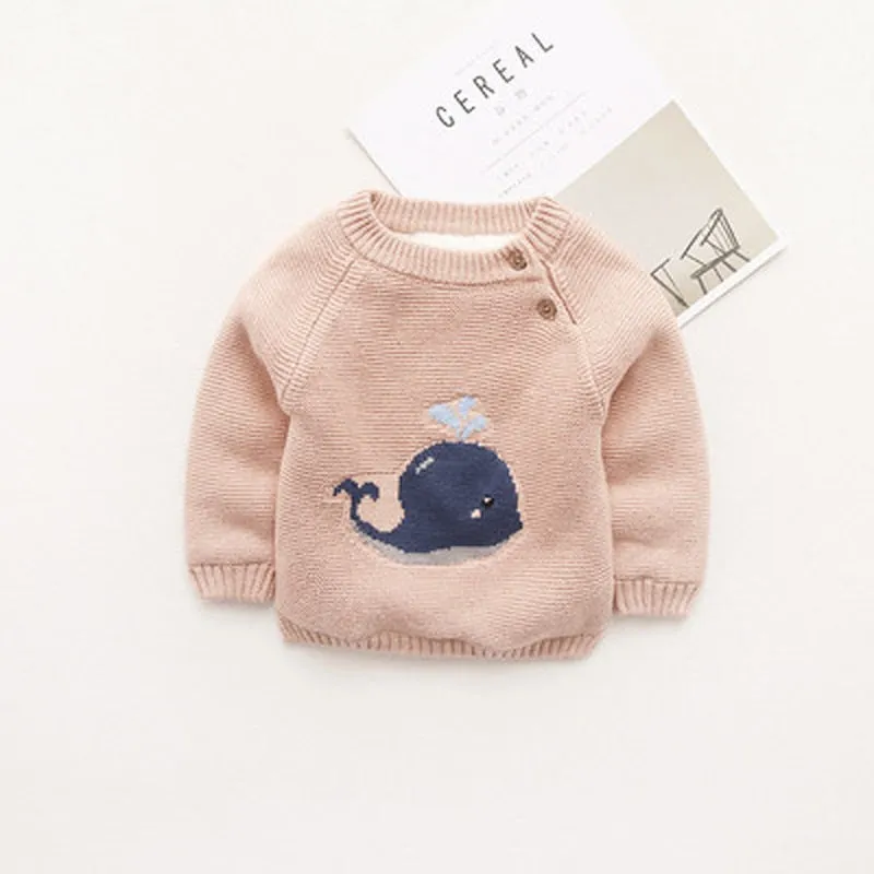 Unisex Animal Cartoon Design Warm Sweaters For Kids