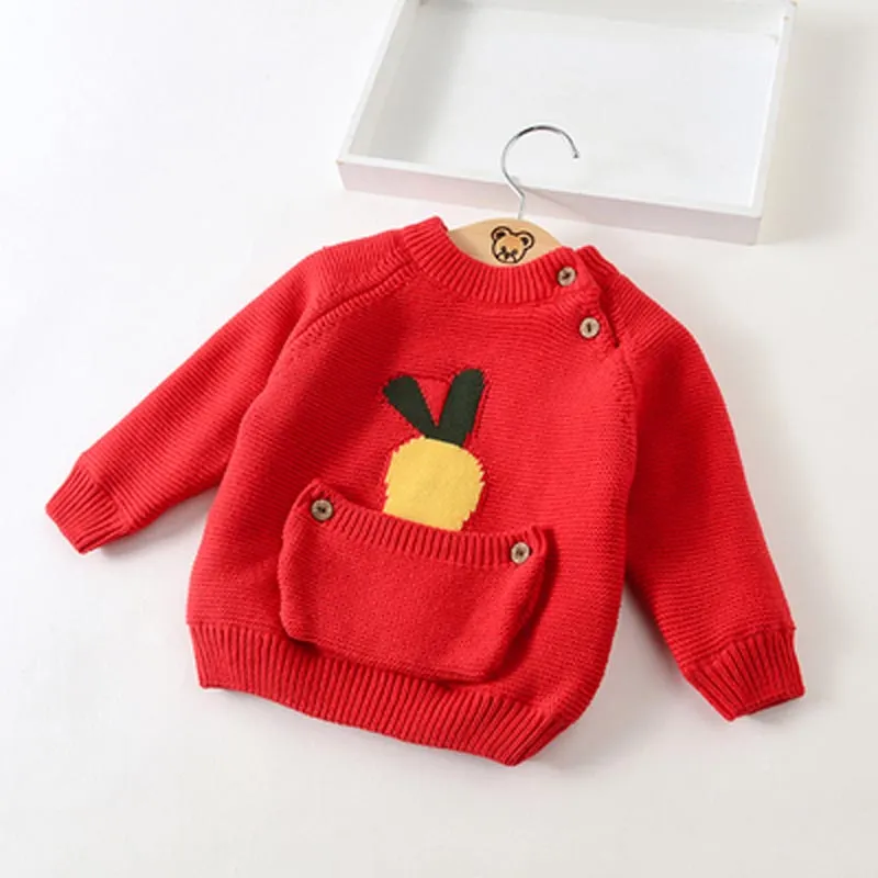 Unisex Animal Cartoon Design Warm Sweaters For Kids