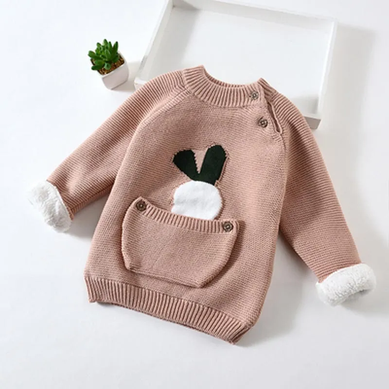 Unisex Animal Cartoon Design Warm Sweaters For Kids