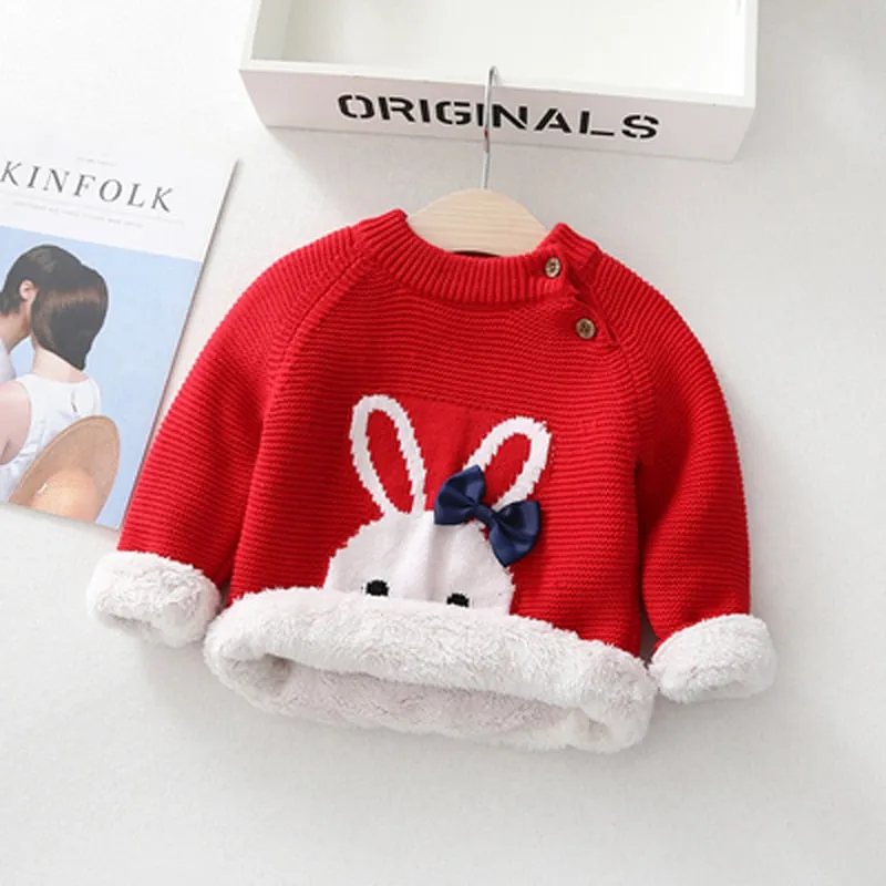 Unisex Animal Cartoon Design Warm Sweaters For Kids