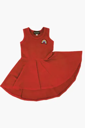 Wee Monster Burnt Orange Circle Girls Dress (Size 10 left)