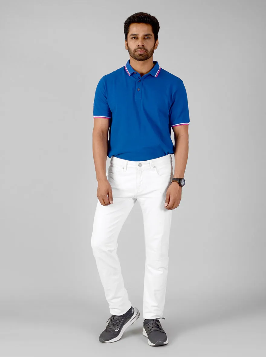 White Solid Slim Fit Jeans | JadeBlue