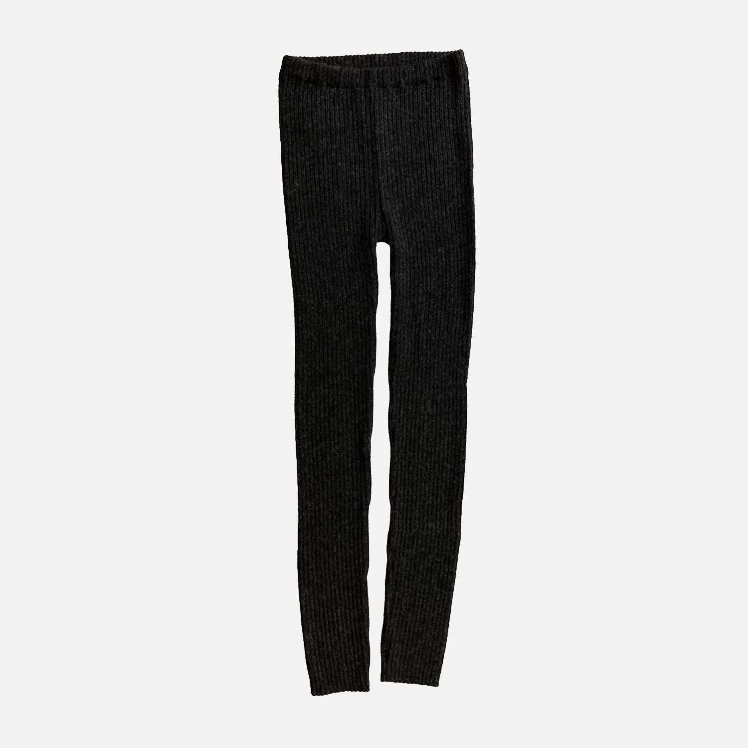 Womens Alpaca Rib Leggings - Charcoal